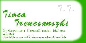 timea trencsanszki business card